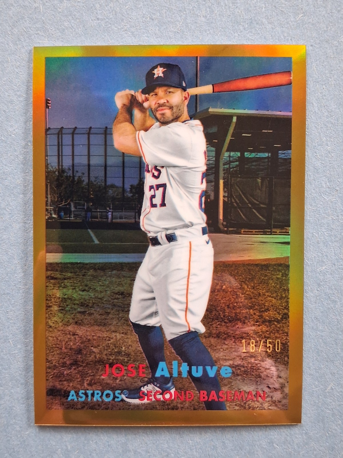 2024 Topps Chrome Lids Mitchell & Ness Gold Refractor #4 Jose Altuve /50 