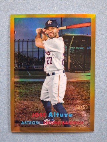 2024 Topps Chrome Lids Mitchell & Ness Gold Refractor #4 Jose Altuve /50 