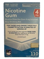 Nicotine Gum, 4mg, Original, 110 Pcs, Exp 02/2026 - Compare to Nicorette