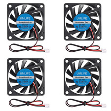 4-Pack 60Mm X 60Mm X 10Mm 6010 12V Brushless DC Cooling Fan 2Pin for DIY 3D Prin