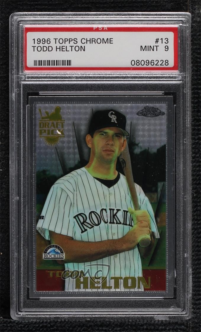 1996 Topps Chrome Todd Helton #13 PSA 9 MINT HOF 2jq