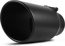 AUTOSAVER88 3.5" Inlet Black Exhaust Tip 3.5" Inlet 5" Outlet 12" Long Universal