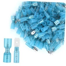 100PCS Heat Shrink Spade Connectors,16-14AWG AWG16-14  50Pcs Female 50Pcs Male  