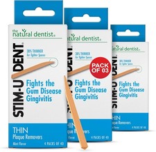 The Natural Dentist Stim-U-Dent Plaque Removers, Thin, Mint Flavor -160 ct. Pac