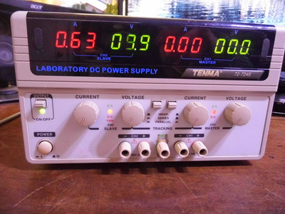TENMA 72-7245 DC POWER SUPPLY  SEE PICS  PLEASE READ, HAS ISSUES