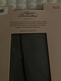 AGENT PROVOCATEUR Europa BLACK FISHNET SEAMED HOLD UP SIZE 2 NEW
