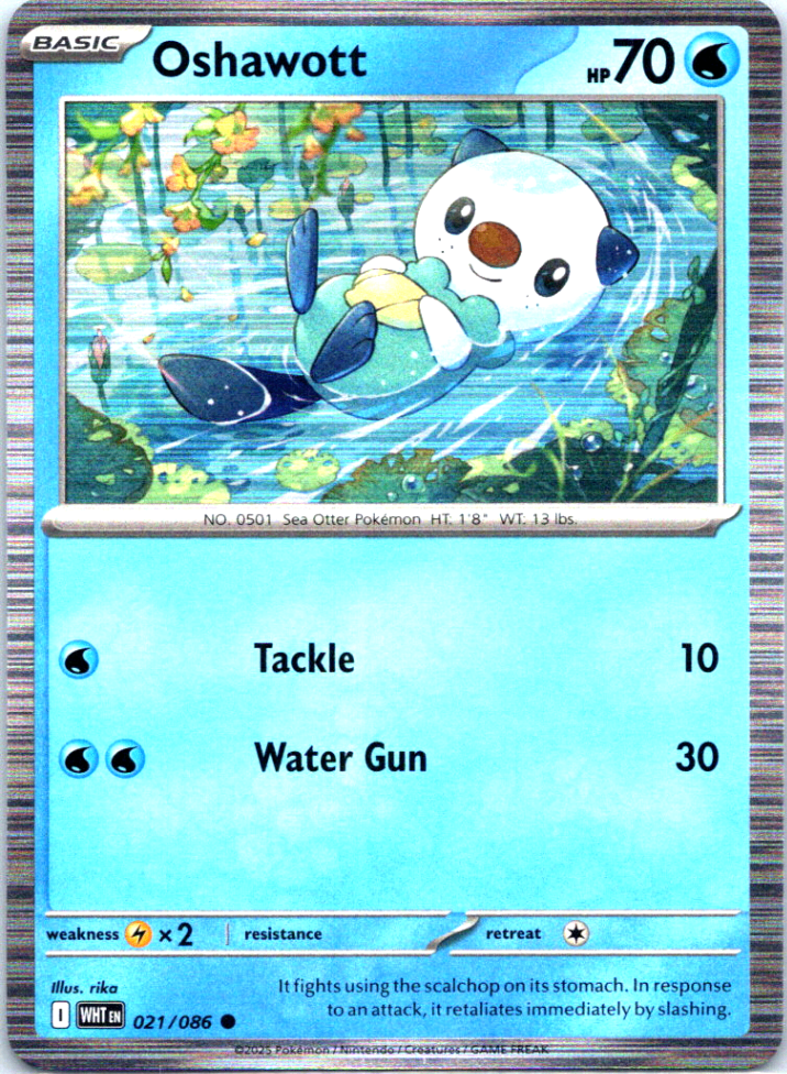 Oshawott Common SV: White Flare 021/086 Holo Foil NM | eBay