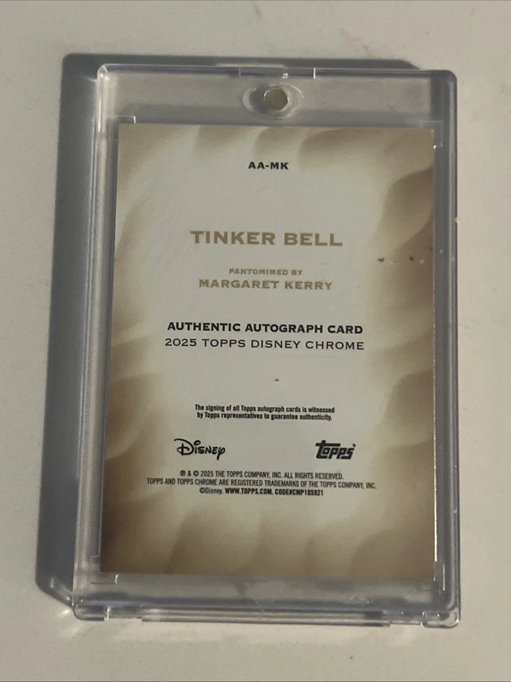 Topps Chrome Disney Tinker Bell Auto 53/75 Signed Margaret Kerry Voice Actor 🔥 - Image 2 of 4