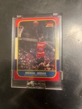 1986 Fleer MICHAEL JORDAN RC Rookie Card #57 - PSA 5 - Fantastic Look. rookie card picture