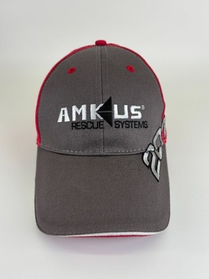 AMKUS Rescue Systems NASCAR Hat Gray Red 2012 Adjustable Cap OSFA