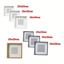 IKEA SANNAHED Black, White, oak effect Photo Frame Picture Display Box Frame
