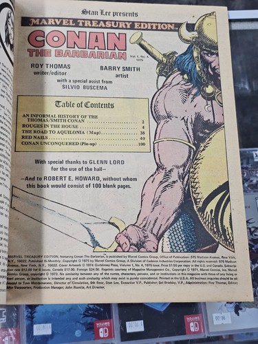 Conan The Barbarian Comic 1975 No 4 Marvel Treasury Edition Large Format - Picture 7 of 7