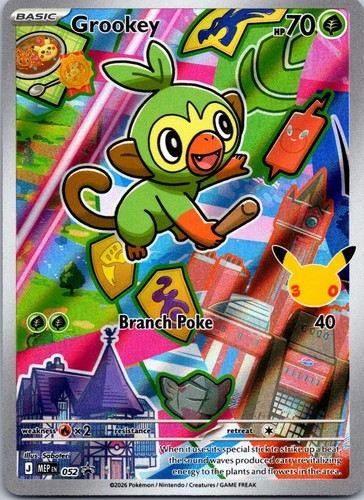 Grookey 052 Promo ME: Mega Evolution Promo Pokemon Holo Near Mint