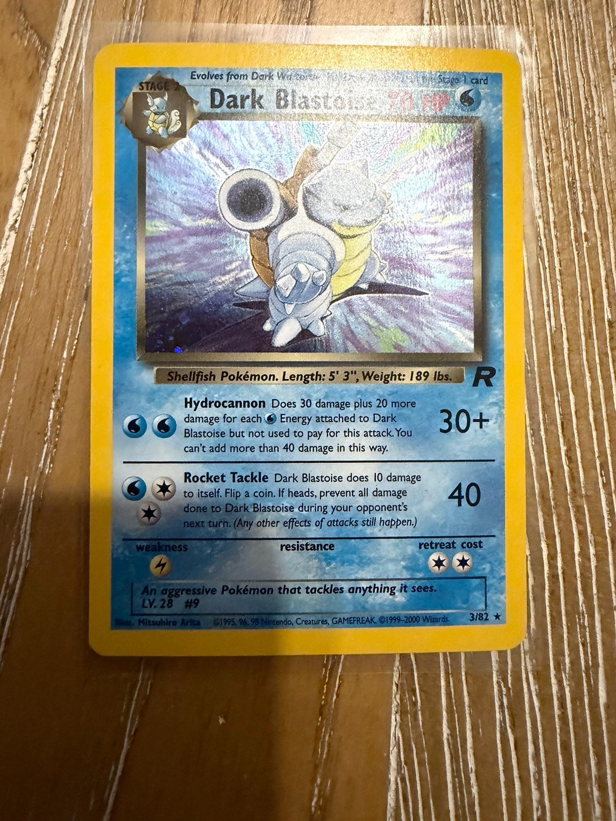 Pokémon Team Rocket Dark Blastoise Holo #3/82 NM