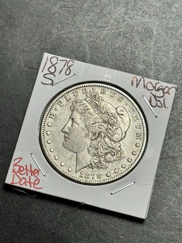 1878 S Morgan Silver Dollar XF Extra Fine Better Date 90% Silver Coin (Raw18434)