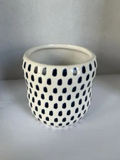 Jones & Co Pottery "Sunday Pot Blue Spot" Handmade Ceramic Small Pot