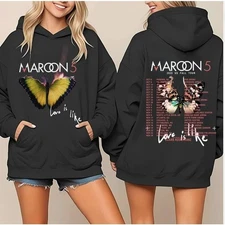 Maroon 5 2025 US Fall Tour Shirt Butterfly Unisex Hoodie