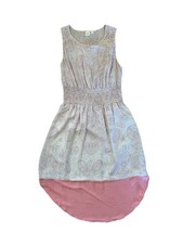 Gap Dress Women’s Small Geometric Sleeveless Smoked Shoulder Waist Pink
