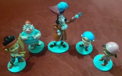 Disney's Jake & The Neverland Pirates 5 Figure/Cake Topper Lot