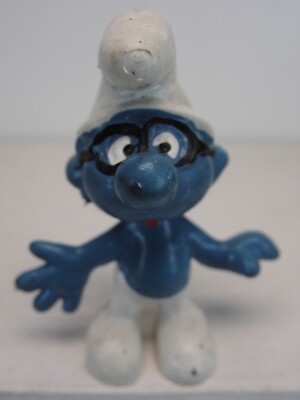 A108- Schlumpf / Smurf 2.0006 Brillenschlumpf / Brainy glasses black - Schleich