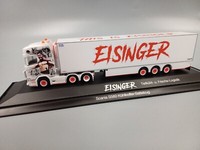 "Herpa - 122306 Scania Cs 20 Hd KüHlkoffer-Sattelzug \"Eisinger\" Neu Ovp 1:87"