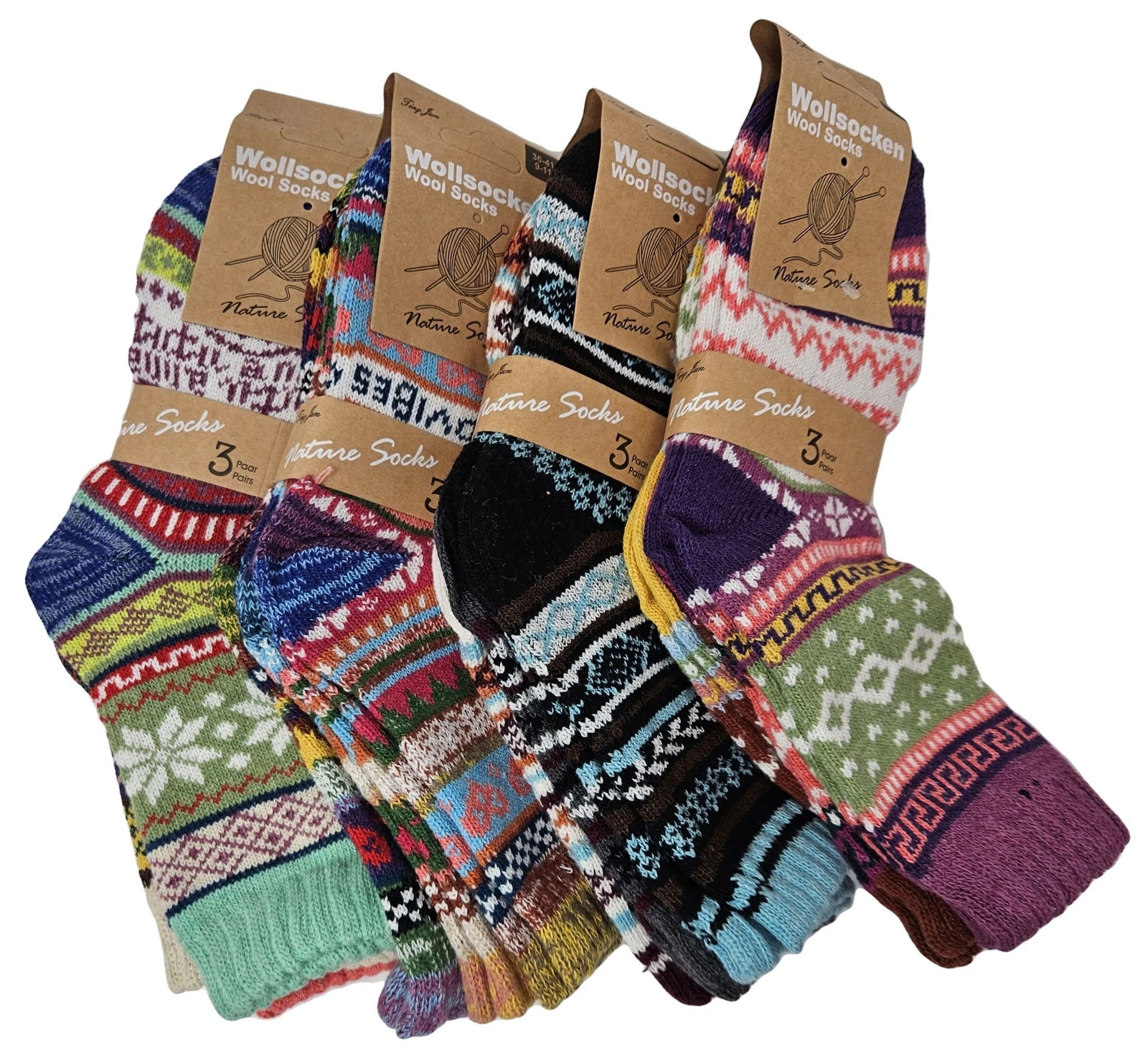 Women Wool Socks Thermal Thick Winter Socks Warm Hiking Boot Casual Size 9-11