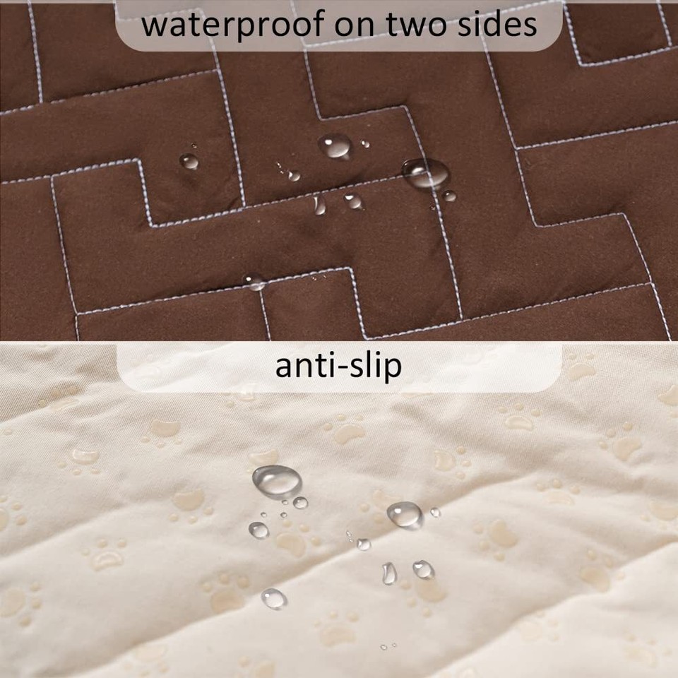 fuguitex Waterproof Dog Bed Cover Couch Cover for Pet AntiSlip Cat Mat