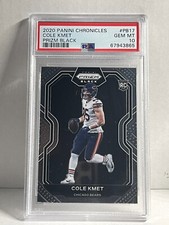 2020 Panini Chronicles Prizm Black   Prizm Cole Kmet   RC Rookie PSA 10 BEARS