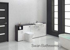 HACIENDA / WHITE HI GLOSS BATHROOM FITTED FURNITURE 2000MM