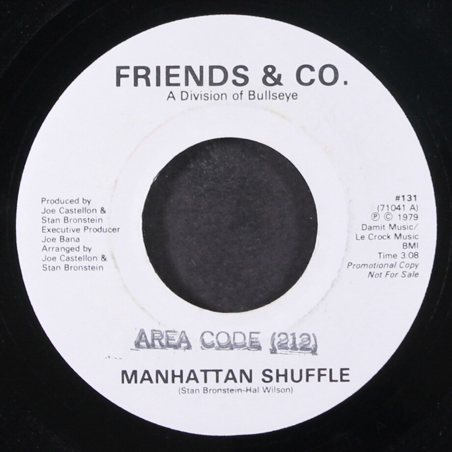 AREA CODE 212: manhattan shuffle / daddy FRIENDS &amp; CO. 7&rdquo; Single 