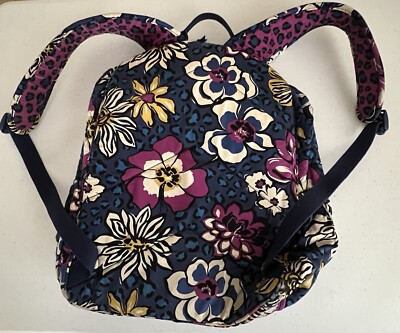 NWT Vera Bradley Ultimate Backpack in African Violet Print VERA BRADLEY BACKPACK TRAVEL BAG AFRICAN VIOLET Navy Purple  main image 4