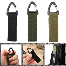 2Pack Tactical Hanging Key Hook Clip Buckle Nylon Webbing Molle Belt Carabiner