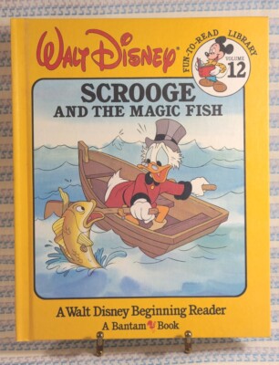 WALT DISNEY'S Beginning Reader 1986 SCROOGE ... MAGIC FISH Book Hardcover (#12)