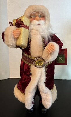 Windy Hill Collection 17 Inch Standing-Stunning Robe-Santa Claus Christmas-w/Tag