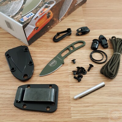 ESEE Candiru Kit Fixed Knife 2'' 1095HC Steel One Piece Construction Full Blade