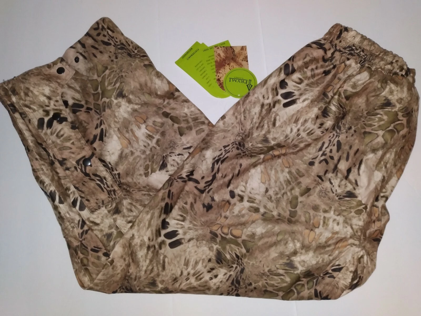 Prym1 Camo Lightweight & Waterproof Camouflage Pants Men's Small NWT