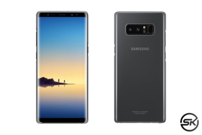 Original Samsung Clear Cover für Galaxy Note 8, Schwarz (EF-QN950CBEGWW) NEU
