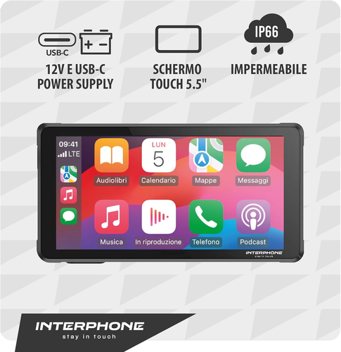 Ridesync SYNC5 Display Moto Carplay Apple E Android Auto, Schermo Moto Wi-Fi E B - Foto 3 di 12