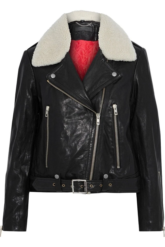 RAG & BONE  Mackenzie Leather Biker Jacket - Black XS BNWT - Image 2 of 4