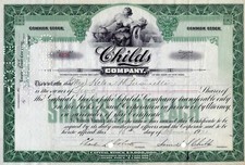 Childs Company, New York, 1921  (2 Shares) - ganz alte Vignette !!