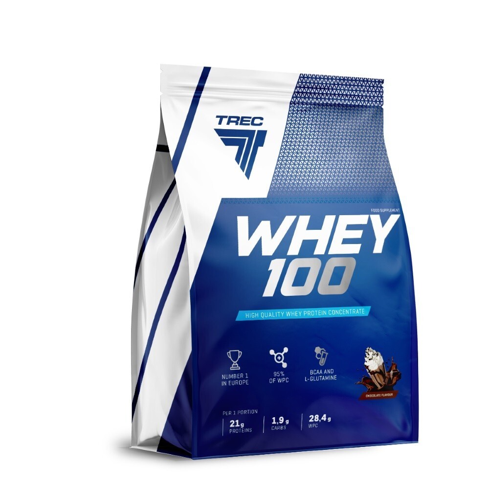 Trec Whey 100 Concentrato di proteine del siero di latte al cioccolato, 700 g