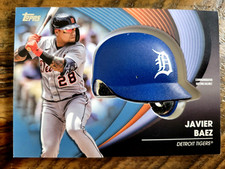 2022 Update Commemorative Batting Helmet Manufactured Relics Blue Javier Baez