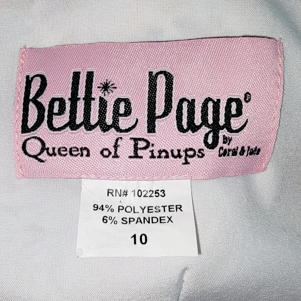 Vestido Floral Bettie Page Reina de Pinups Fiesta Romana Talla 10 Foto 3 de 4