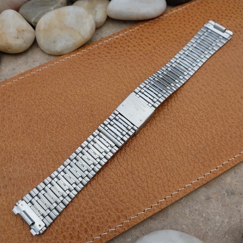 2-Piece Stainless Steel 17.2mm Flared nos lcd quartz Unused Vintage Watch Band - Picture 6 of 8