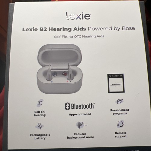 NEW SEALED Lexie B2 Self Fitting OTC Hearing Aids Powered By Bose 