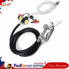12V DC Electric Fuel Transfer Pump with Nozzle Kit For Diesel Kerosene 3 bar