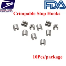 Dental Orthodontic Mini Crimpable Stop Hooks Ortodoncia Brace Archwire Use 10Pcs