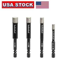 6mm-12mm Diamond Dry Core Drill Bit Welded Saw 1/4'' Hex Shank For Tile Marble