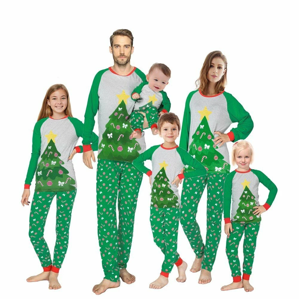 Family Matching Clothing Children Boys Girls Baby Mom Dad Christmas Pajamas  Sets