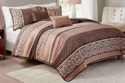 JC Penney - Home Expression Dartmouth 5-piece quilt set - Full/Queen - NEW